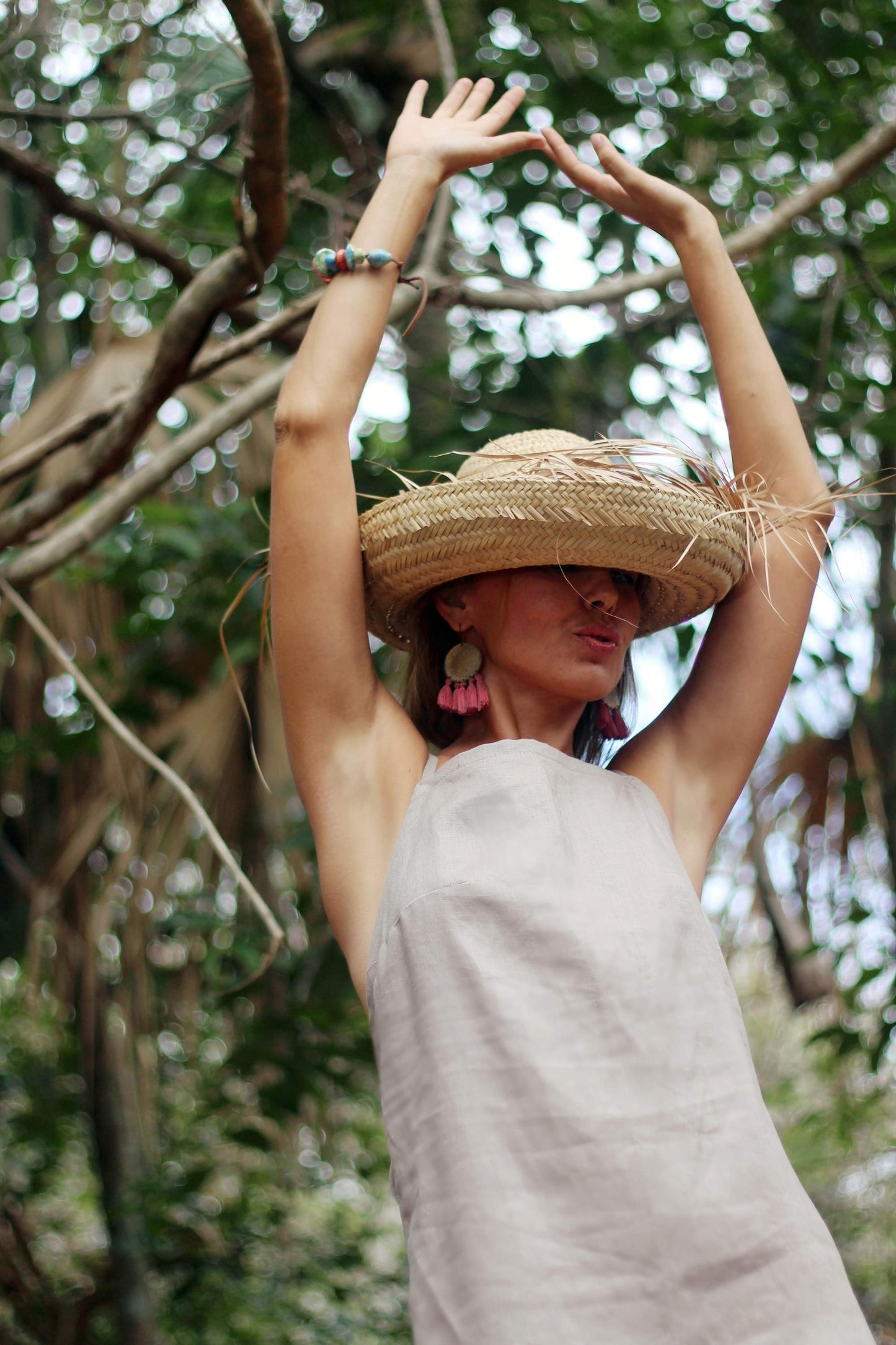 'MAKE LOVE NOT WAR' dress/Linen minimalistic dress/low back dress