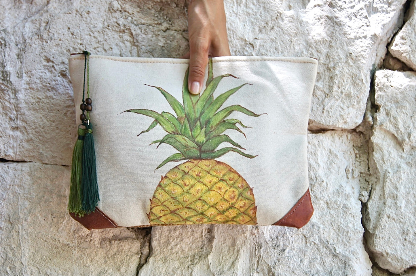 Pineapple Designer Women’s Bohemian Clutch Purse