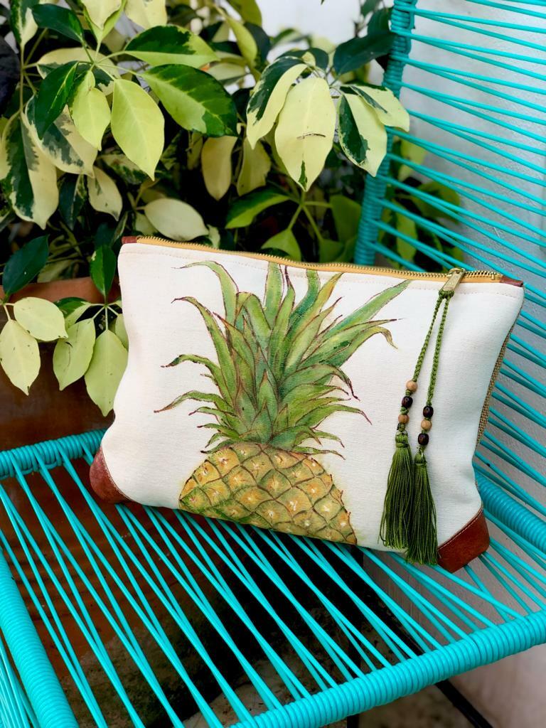 Pineapple Designer Women’s Bohemian Clutch Purse