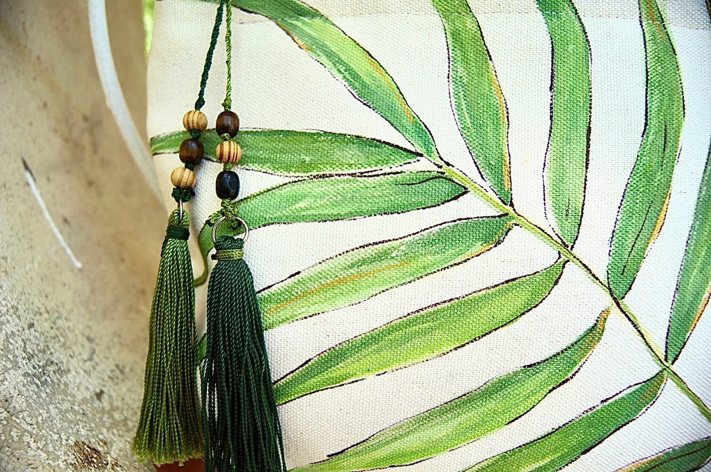 Palm leaf Hand painted Designer Women’s Bohemian Clutch Purse