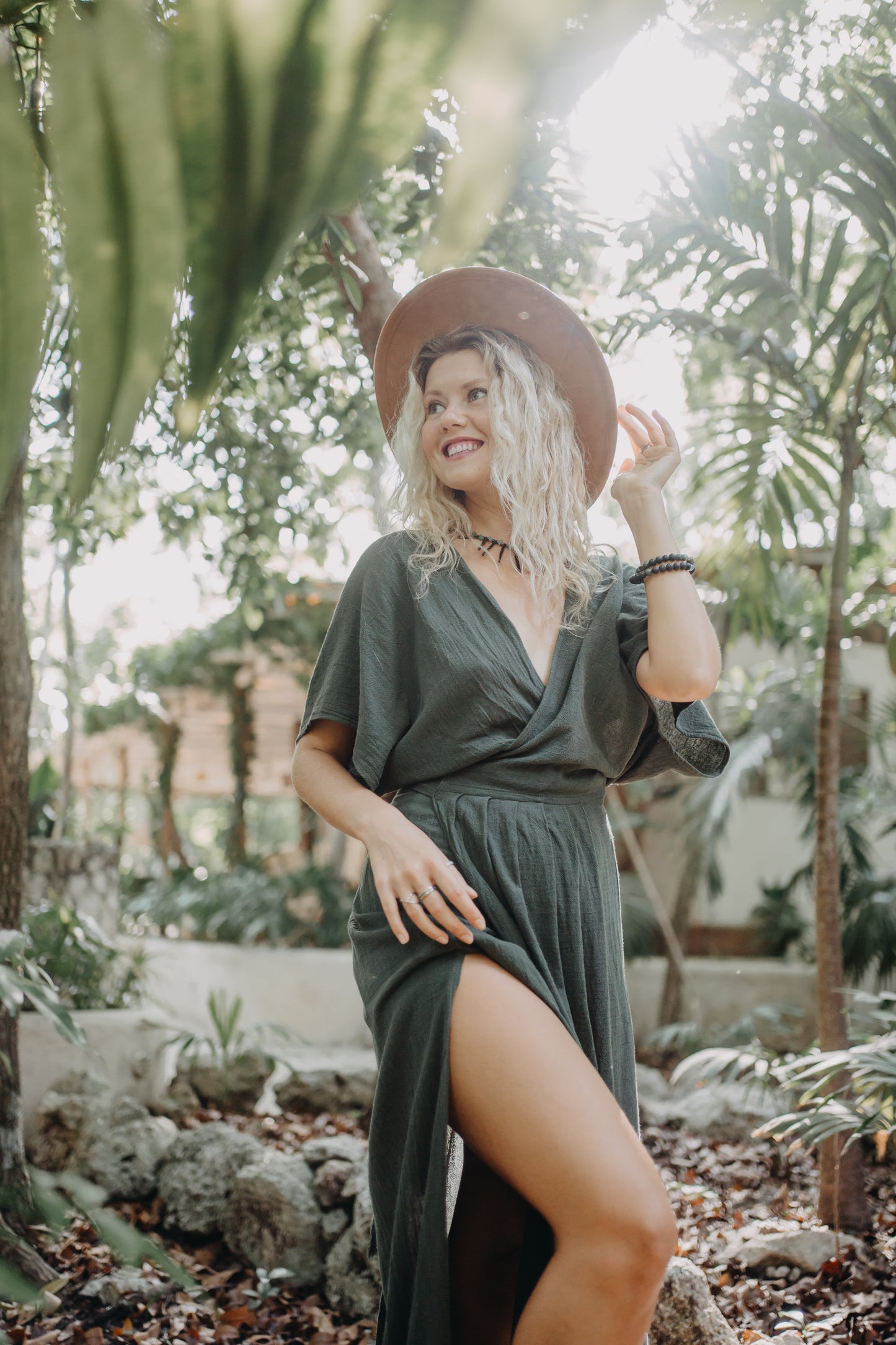 'EMBRACE YOURSELF' wrap dress/cotton wrap maxi dress/boho dress